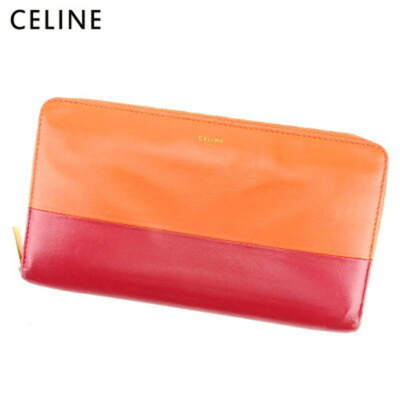 Celine long Wallet orange red leather - Picture 1 of 6